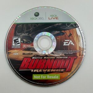 Microsoft Burnout Revenge Xbox 360 Disc - Red and Black